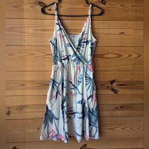 Floral Sleeveless Dress - Cream, Blue, Pink